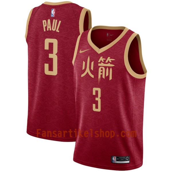 Houston Rockets Trikot Chris Paul 3 2018-19 Nike City Edition Rot Swingman - Herren Houston Rockets Trikot Chris Paul 3 2018-19 Nike City Edition Rot Swingman - Herren